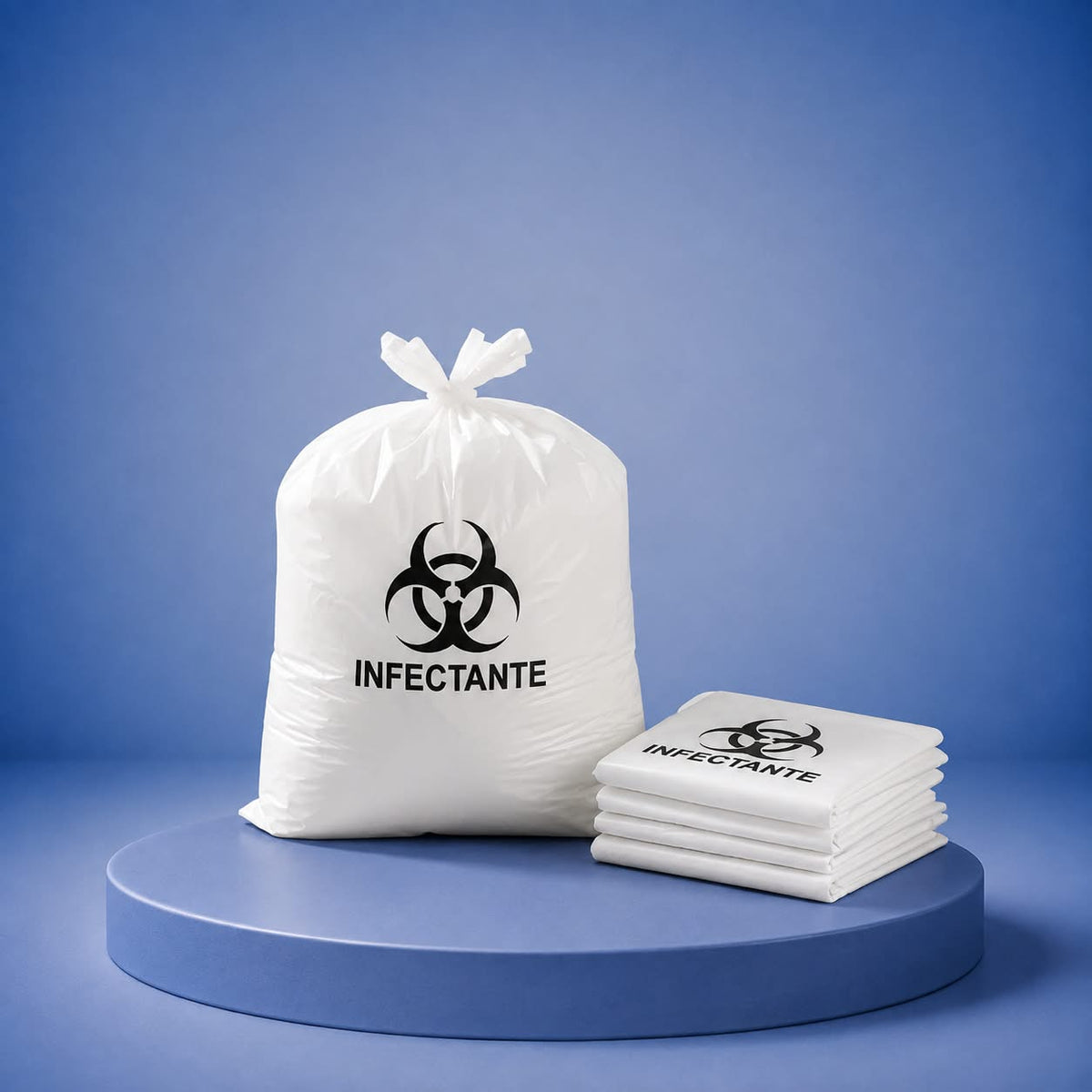 SACO PARA LIXO INFECTANTE BRANCO 15L ECONOMICO C/100UN