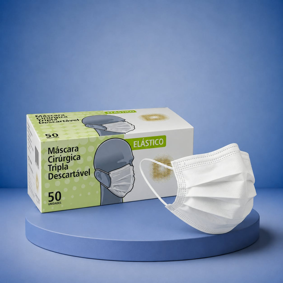 MASCARA TRIPLA BRANCA C/50UND  / DESCARPACK  - FORT HEALTH