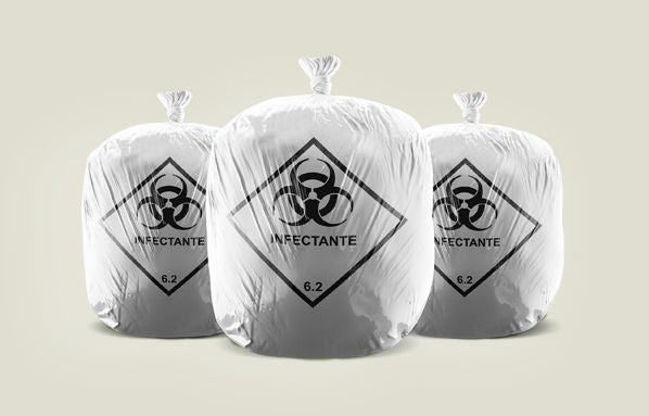 SACO PARA LIXO INFECTANTE BRANCO 15L ECONOMICO C/100UN