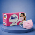 MASCARA TRIPLA C/ELAST ROSA 50UN CAIXA MEDIX