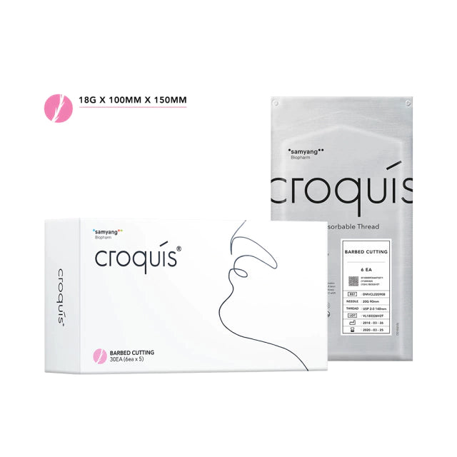 FIO -CROQUIS BARBED CUTTING 18GX100X150 2 L CANNULA-IMP CX30