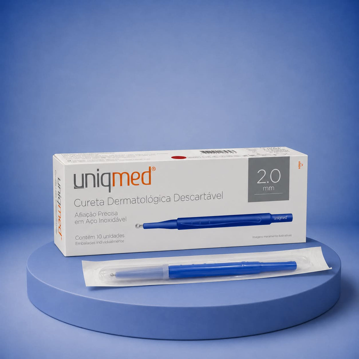 CURETA DERMATOLOGICA DESCARTAVEL 2.0MM