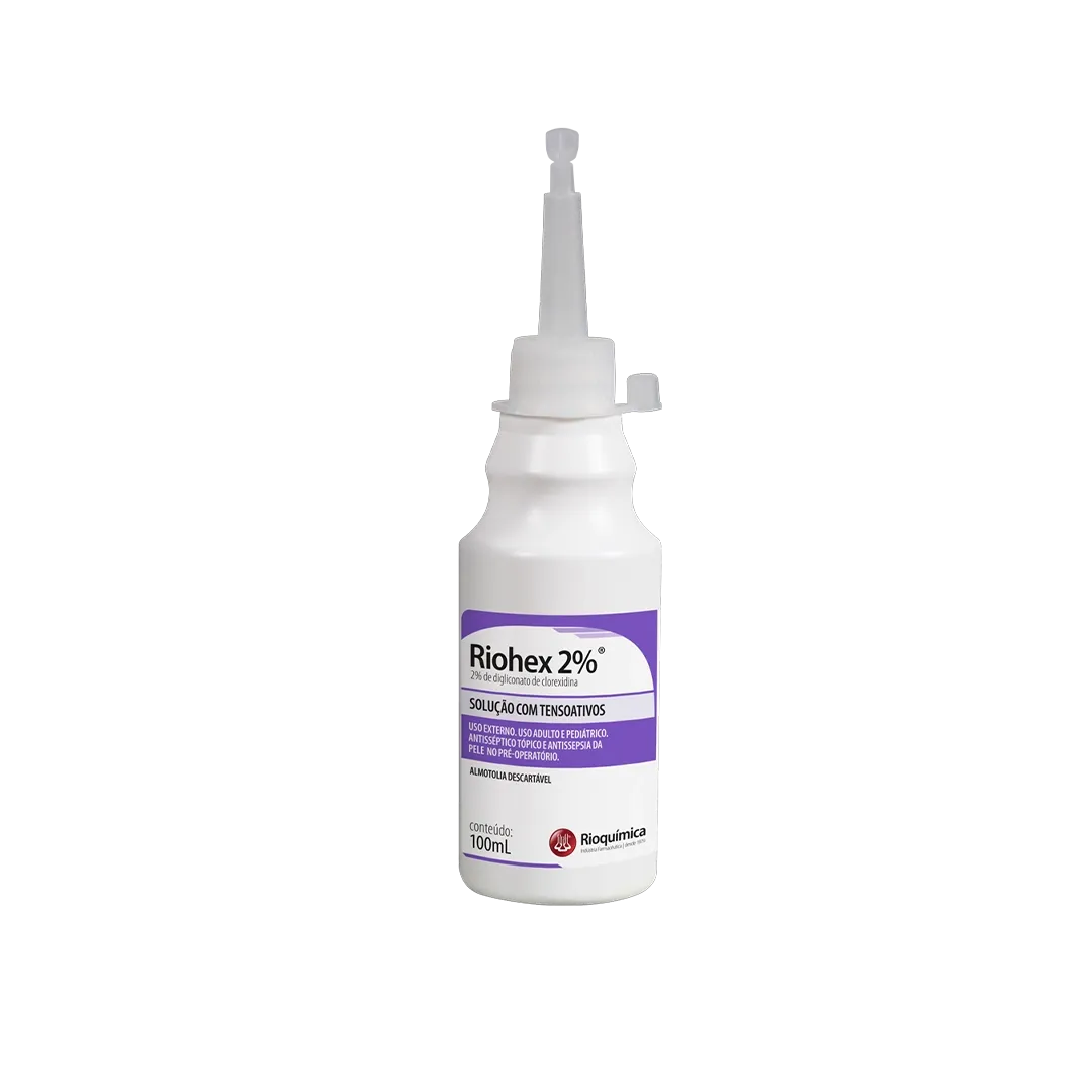 CLOREXIDINA DEGERMANTE 2% COM TENSOATIVOS 100ML RIOHEX RIOQUIMICA