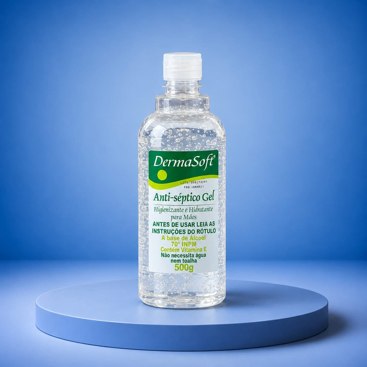 ALCOOL GEL  70º FLIP TOP 500GR DERMASOFT