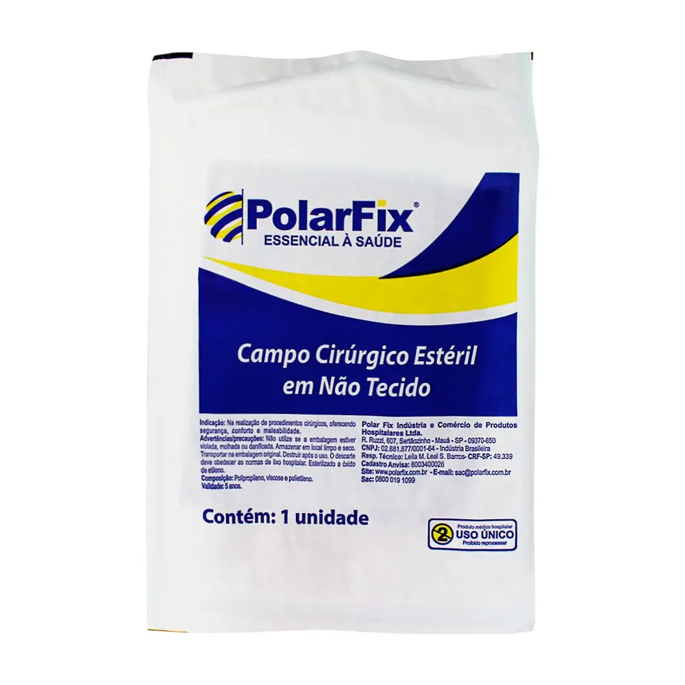 CAMPO CIRURGICO ESTERIL POLARFIX NAO FENESTRADO (SEM ABERTURA) 40X40CM