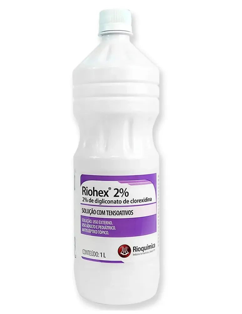 CLOREXIDINA DEGERMANTE 2% COM TENSOATIVOS 1000ML RIOHEX RIOQUIMICA