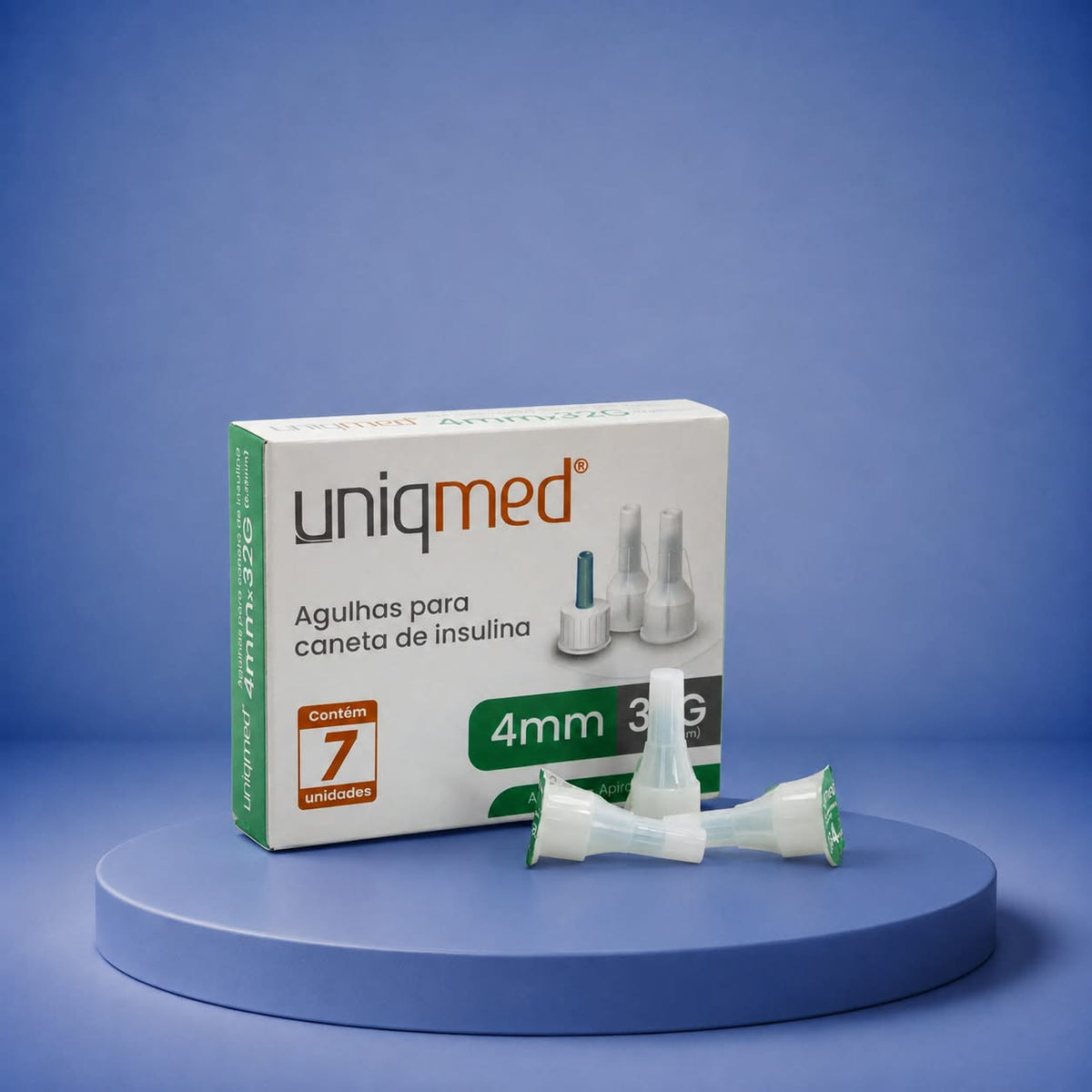 AGULHAS PARA CANETA DE INSULINA 4MMX32G UNIQMED C/7UND
