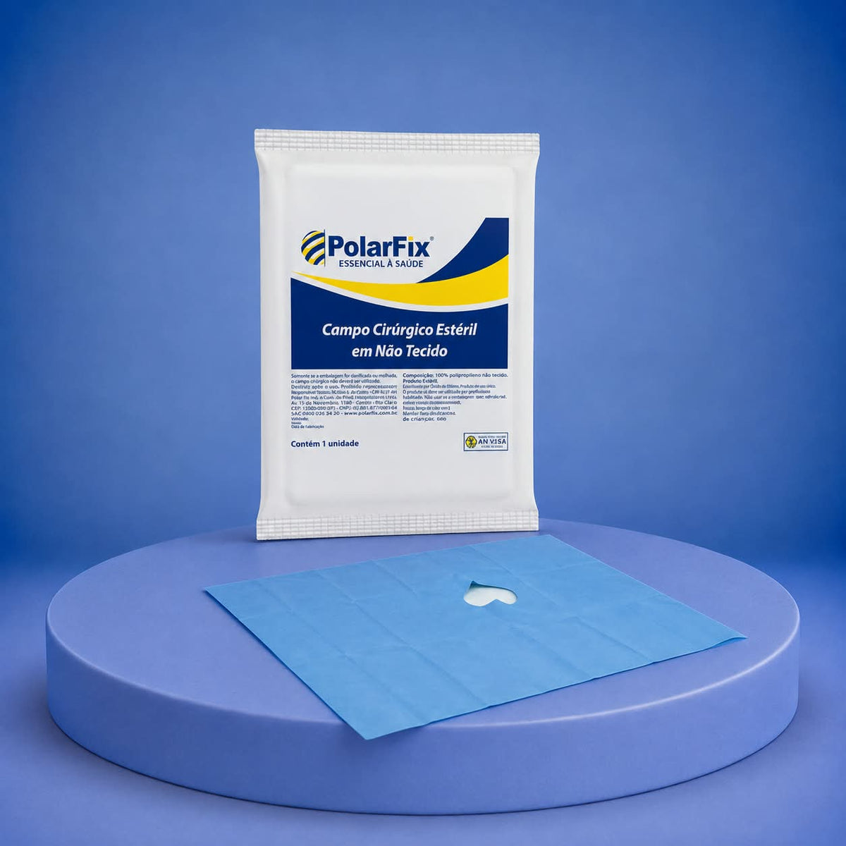 CAMPO CIRURGICO ESTERIL POLARFIX NAO FENESTRADO (SEM ABERTURA) 40X40CM