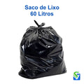 SACO PARA LIXO ROLO PRETO 60L ECONOMICO C/100UN