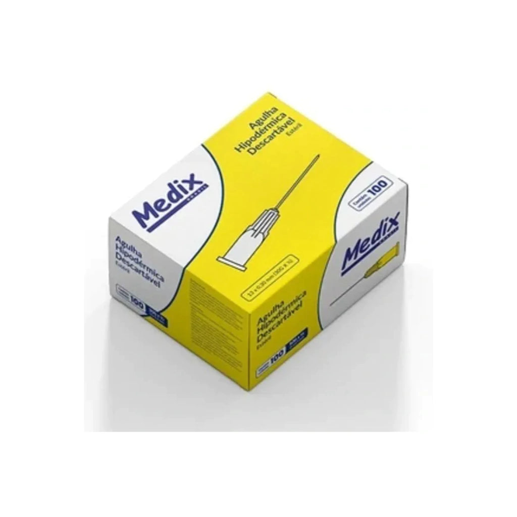 AGULHA HIPODERMICA 30G X 1/2 (13 X 0,30MM) MEDIX